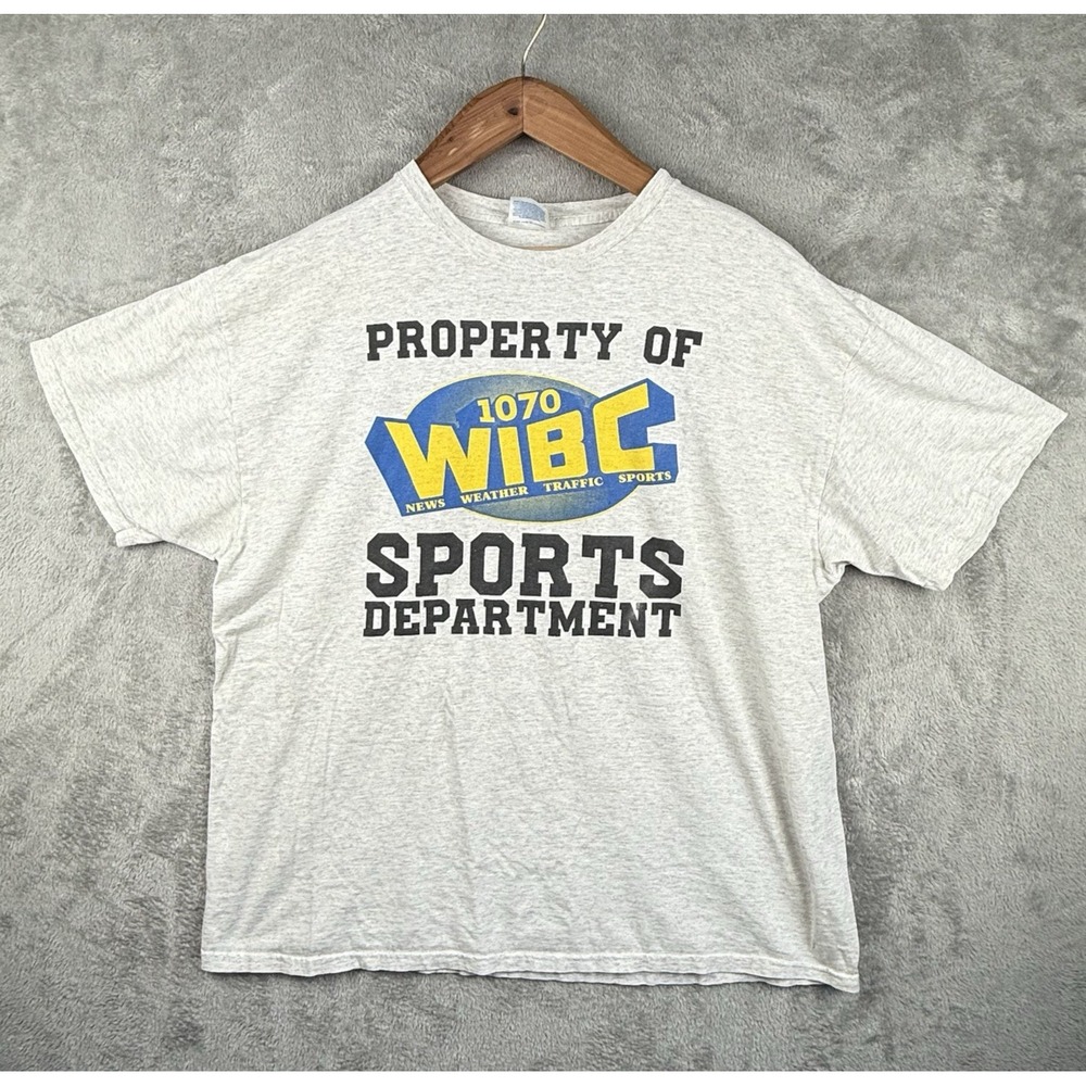 WIBC Radio 1070 AM Q95 Dave The King Wilson T-Shirt Mens XXL Gray Sports Talk